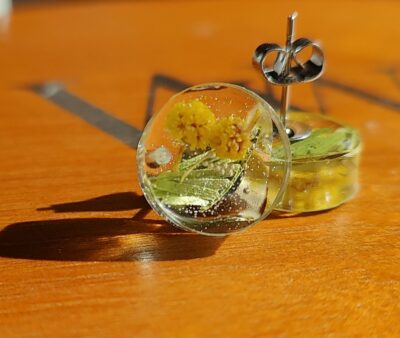 Boucles d'oreilles mimosa