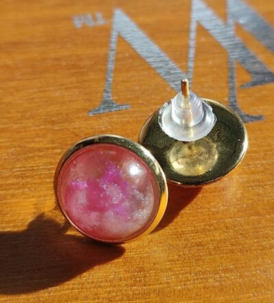 Boucles d'oreilles nuances de rose