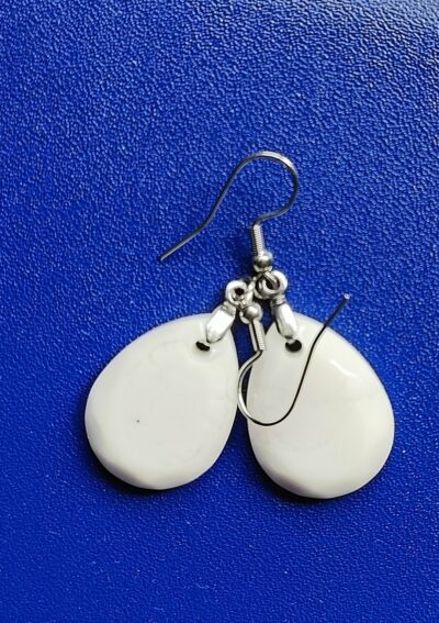 Boucles d'oreilles Blanches